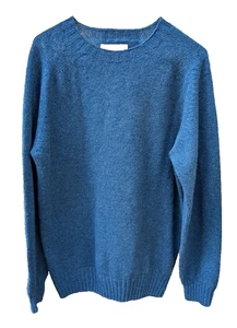 C C Filson Mens Sweater Size S 100% Wool Pine Blue Made In Scotland Old Money - Picture 1 of 7