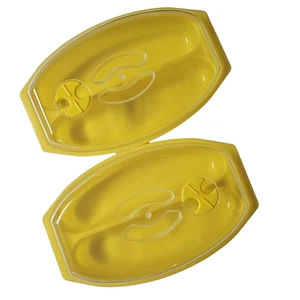 Juego de 2 vaporizadores de maíz sobre mazorca o patatas para microondas con tapa ventilada transparente ~ amarillo - Imagen 1 de 6