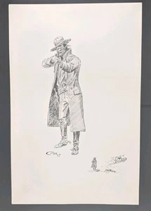 C.M. Russell "The Stage Robber" 10,5x16 Vintage 1970 Western Kunst ungerahmt - Bild 1 von 10