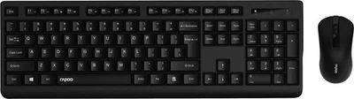 Rapoo Tastatur-/Maus Set 221196 X1700 DESKSET MULTI-MODE Schwarz - Bild 1 von 2