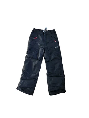 Pantalones de esquí/nieve negros para niñas - talla 7-8 medianos - detalles rosas reflectantes - excelentes Foto 1 de 3