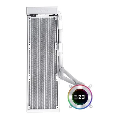 Lian Li Hydroshift II LCD-C 360N 360mm AIO Liquid CPU Cooler, White, Fanless, 2. - Image 1 of 4