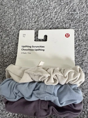 NWT Lululemon Uplifting Scrunchies 3 Pack STMI/BLWL/OLBL - Image 1 of 2