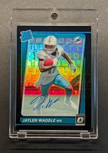 JAYLEN WADDLE Rookie Auto 2021 Optic Black Pandora Holo Prizm SP /25 RC - Picture 1 of 7