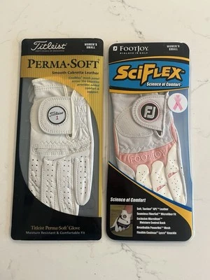 Lote de guantes de golf Titleist Perma suaves para mujer y Footjoy SciFlex. ¡Nuevo! Talla pequeña Foto 1 de 2