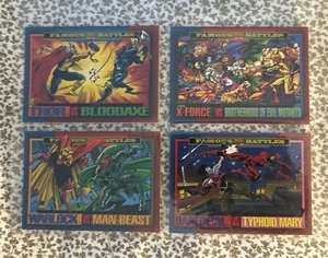 1993 Marvel Universe Famous Battles Card Lot(4)Daredevil,Thor,Warlock MINT - Picture 1 of 2