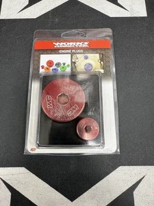 Works Connection 24-595, Red Engine Plugs, YFZ450R, YZ250F, YZ450F, RAPTOR 700! - Picture 1 of 6