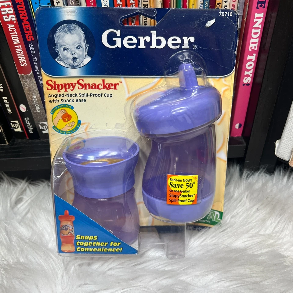 GERBER SIPPY SNACKER/TAZA SIPPY PÚRPURA 2004 Foto 1 de 4