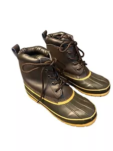 Totes Men's Brown 5 Eye Duck Boots Size 7 NWOT - Picture 1 of 8
