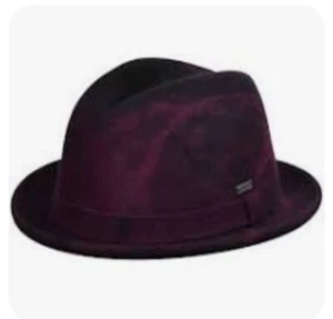 Brandneu Kangol Weinrot Medium Wolle Spieler Trilby Hut Fedora Stil Kappe 6447BC - Bild 1 von 5