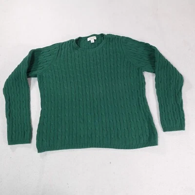 Vintage St Johns Bay Sweater Womens Extra Large Green Chunky Pullover Preppy - Imagem 1 de 4