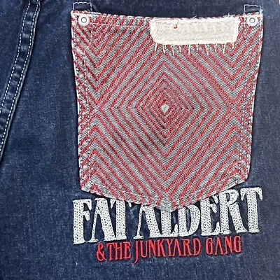Pantalones de mezclilla de colección FUBU Platinum Fat Albert and the Junkyard Gang talla 16 (26x27) Foto 1 de 4