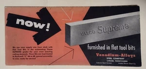 Vintage Vasco Supreme Vandium-Alloys Steel Conpany Ink Blotter Latrobe, Pennsylv - Picture 1 of 2