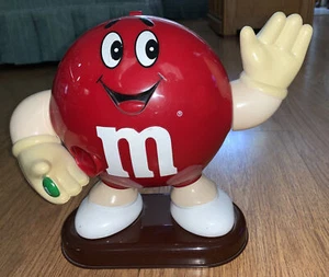 M&Ms M&M DISPENSADOR DE DULCES ROJO GRANDE 9”x10” 1991 vintage - Imagen 1 de 5
