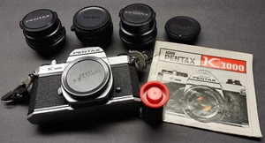Cámara fotográfica Pentax K1000 Asahi 35 mm SLR 2 lentes filtros teleconvertidor ENVÍO GRATUITO - Imagen 1 de 24