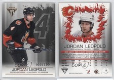 2003 Pacific Private Stock Titanium Hobby Jersey Number /150 Jordan Leopold #18