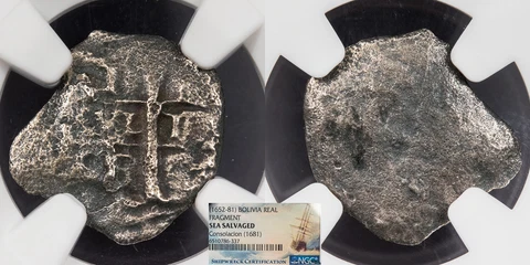BOLIVIA  1658(?) Real Consolacion Shipwreck of 1681 NGC WC97426 Cover