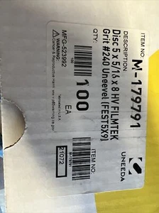 UNEEDA M-179791 Uneevel 5” X 8hole Fest Pattern 240g 100 Discs/box - Picture 1 of 3