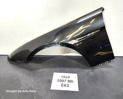 ✅ 04-10 Panel de guardabarros delantero izquierdo del lado del conductor negro 475 OEM BMW E63 E64 M6 *NOTA Foto 1 de 4