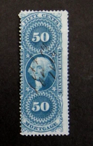 Sello de ingresos de Estados Unidos R59c 50c hipoteca primera edición 1862-1871 - Imagen 1 de 2