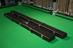 Peradon Dark Brown 3/4 Real Leather Snooker/Pool Cue Cases Chesworth Cues - Picture 1 of 12