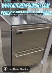 HP24RS-4-5 24 inch wide perlick drawer refrigerator 5.2 cf.. Capacity open box - Picture 1 of 4