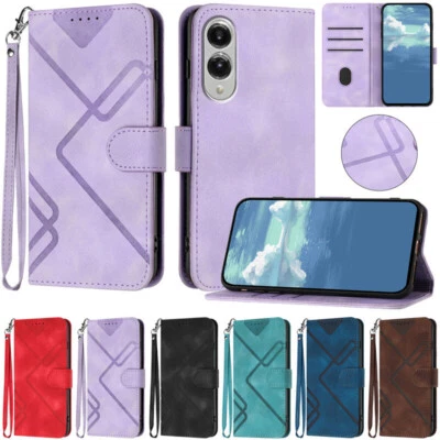 Flip Leather Wallet Phone Case For Samsung S25 Edge S24 S23 S22 S21 S20 Note 20 - Image 1 of 4