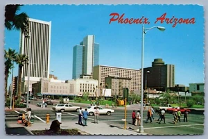 Tarjeta postal de Phoenix Arizona años 70 Downtown Valley Bank - Imagen 1 de 2