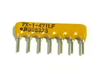 470R, 6x470R, 2%, 7pol. bei 70° 0,3W, BOURNS, Arrays, 4607X-101-471LF, 25 Stück - Picture 1 of 3