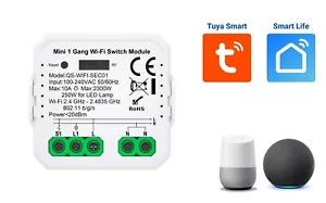 MODULO INTERRUTTORE MINI WI-FI DA INCASSO Relè Compatibile con Alexa e Google - Foto 1 di 9