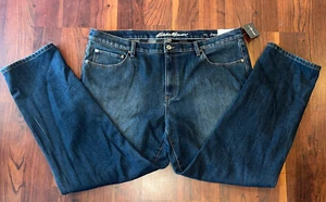 Eddie Bauer Fleece gefütterte Flex Jeans Neu mit Etikett Herren 42 x 32 gerade Passform dehnbar - Bild 1 von 5