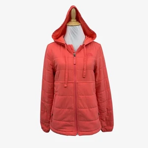 The North Face Jacket Women S Small Peach Mountain Hoodie Full Zip Pocket Filled - Picture 1 of 15
