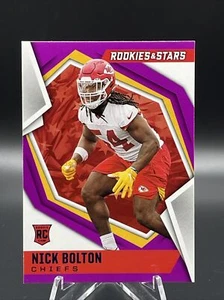 2021 Panini Rookies & Stars Purple Parallel Nick Bolton RC Rookie #181 Chiefs - Picture 1 of 2