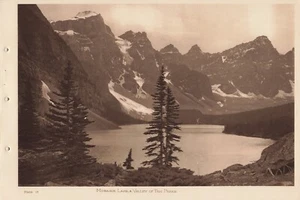Canadian Pacific Rockies Byron Harmon Vandyck Photogravure Moraine Lake & Valley - Picture 1 of 1
