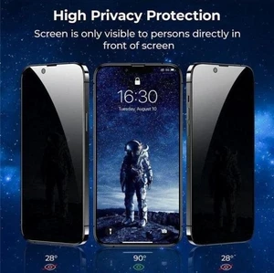 🔥 3-Pack Privacy Tempered Glass Screen Protector for iPhone 17 / 17 Pro – NEW - Picture 1 of 4
