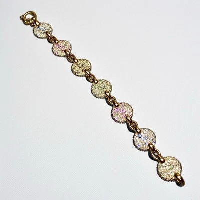 "Brazalete Pomellato Sabbia oro rosa de 18 quilates diamantes zafiro multicolor 8""" Foto 1 de 4