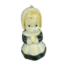 Vintage Gurley Figural Thanksgiving Pilgrim Girl Candle Unused - Picture 1 of 3