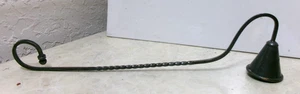 Vintage Zinn Kerzenlöscher gedrehter Spiralgriff mit Aufhängeschlaufe 10,5 Zoll - Bild 1 von 1