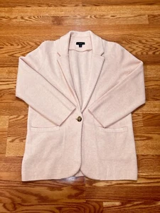 J Crew Mujer S Rosa Claro Sophie Suéter Blazer Bolsillos Lana Merino Academia - Imagen 1 de 17