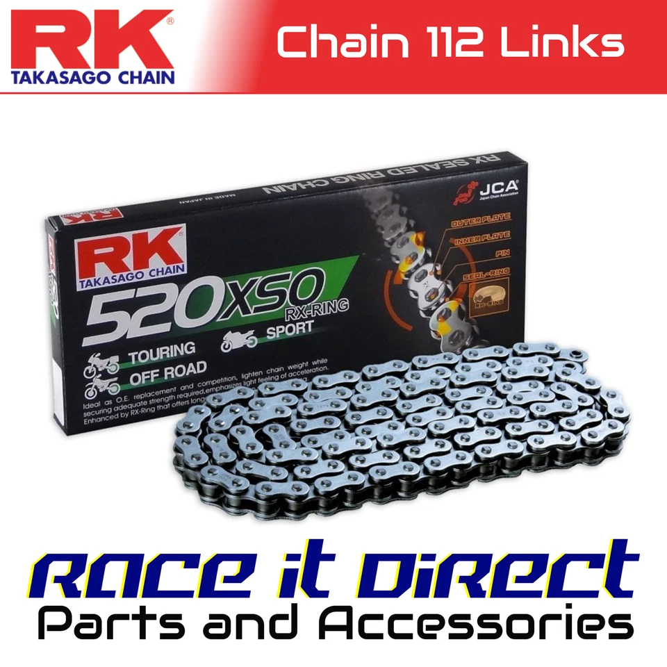 RK Chain for Kawasaki ZX-6R (ZX636) Ninja KRT Ed 2016-2018 Black RX-Ring - Image 1 of 4