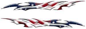 Patriotic U.S.A America Flag Car Truck Boat Graphics Decals Vinyl Stickers 36" - Picture 1 of 1