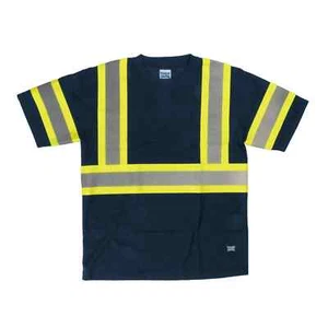 Tough Duck Herren L/S Hi-Vis-Safety T-Shirt mit Armband 3M Streifen Aufbau - Bild 1 von 3