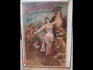 47987 - Zirkusplakat - Mouma-Hawa - la première dompteuse du monde. Reprint - Bild 1 von 6