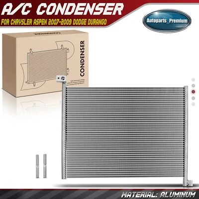 AC Condenser w/o Receiver Drier for Chrysler Aspen 2007-2009 Dodge Durango 04-09 - Image 1 of 4
