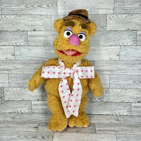 Disney Store Fozzie Bear Muppets Plush Stuffed Animal Bow Cover