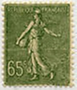 FRANCE STAMP TIMBRE YVERT N° 234 " TYPE SEMEUSE LIGNEE 65c OLIVE " NEUF xx LUXE - Foto 1 di 1