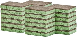 Esponja de celulosa de sisal natural sin arañazos Superio con almohadilla de fregar, paquete de 24 - Imagen 1 de 6