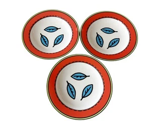 3 cuencos de cereal sopa Villeroy & Boch Citta and Campagna Novi azul hoja vintage 9" - Imagen 1 de 6