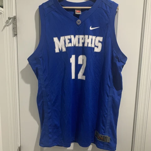 Nike University of Memphis Tigers Basketball Jersey #12 Blue (Size 2XLarge) Cover