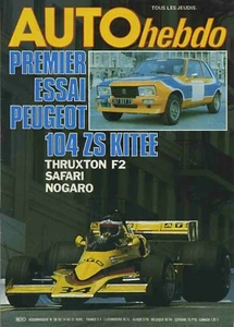 HEBDO AUTO Nr. 58 14.04.1977 THRUXTON F2 104 ZS Bausatz SAFARI RALLYE - Bild 1 von 1